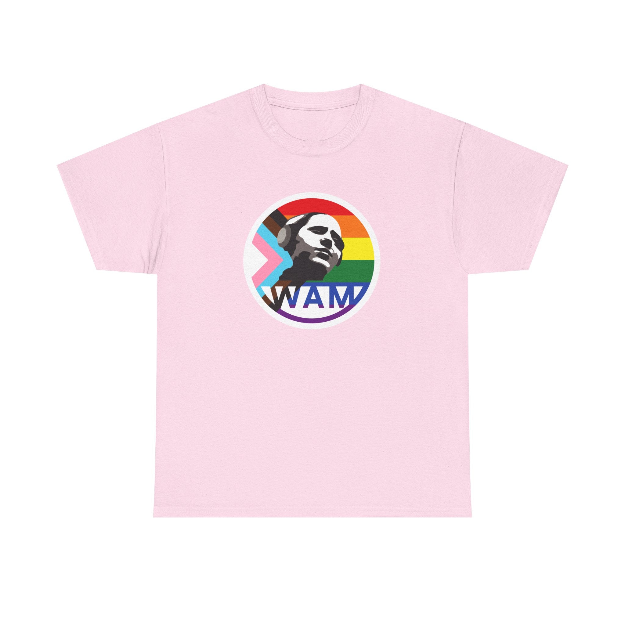 WAM Pride Celebration Tee | Unisex Cotton Graphic Shirt with Logo, LGBTQ+ Inclusive Apparel, Equality Gift