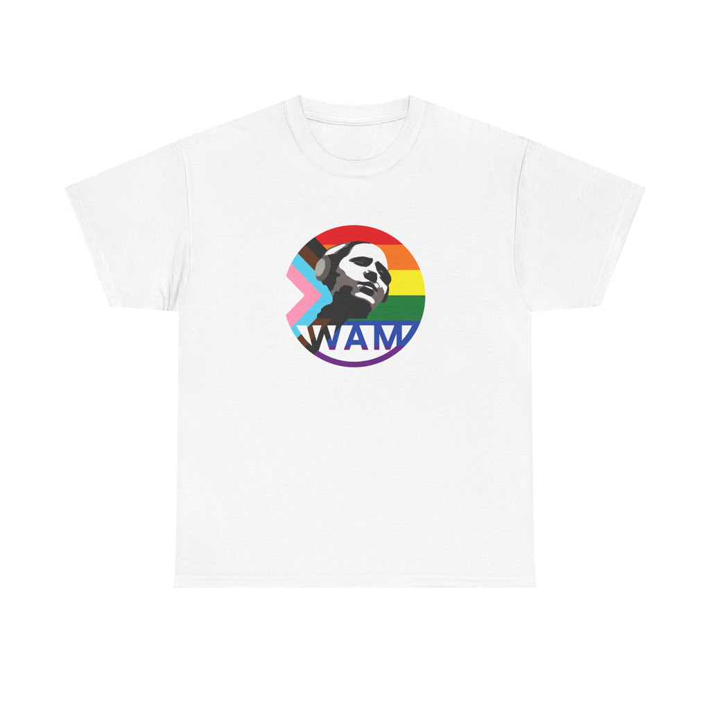 WAM Pride Celebration Tee | Unisex Cotton Graphic Shirt with Logo, LGBTQ+ Inclusive Apparel, Equality Gift