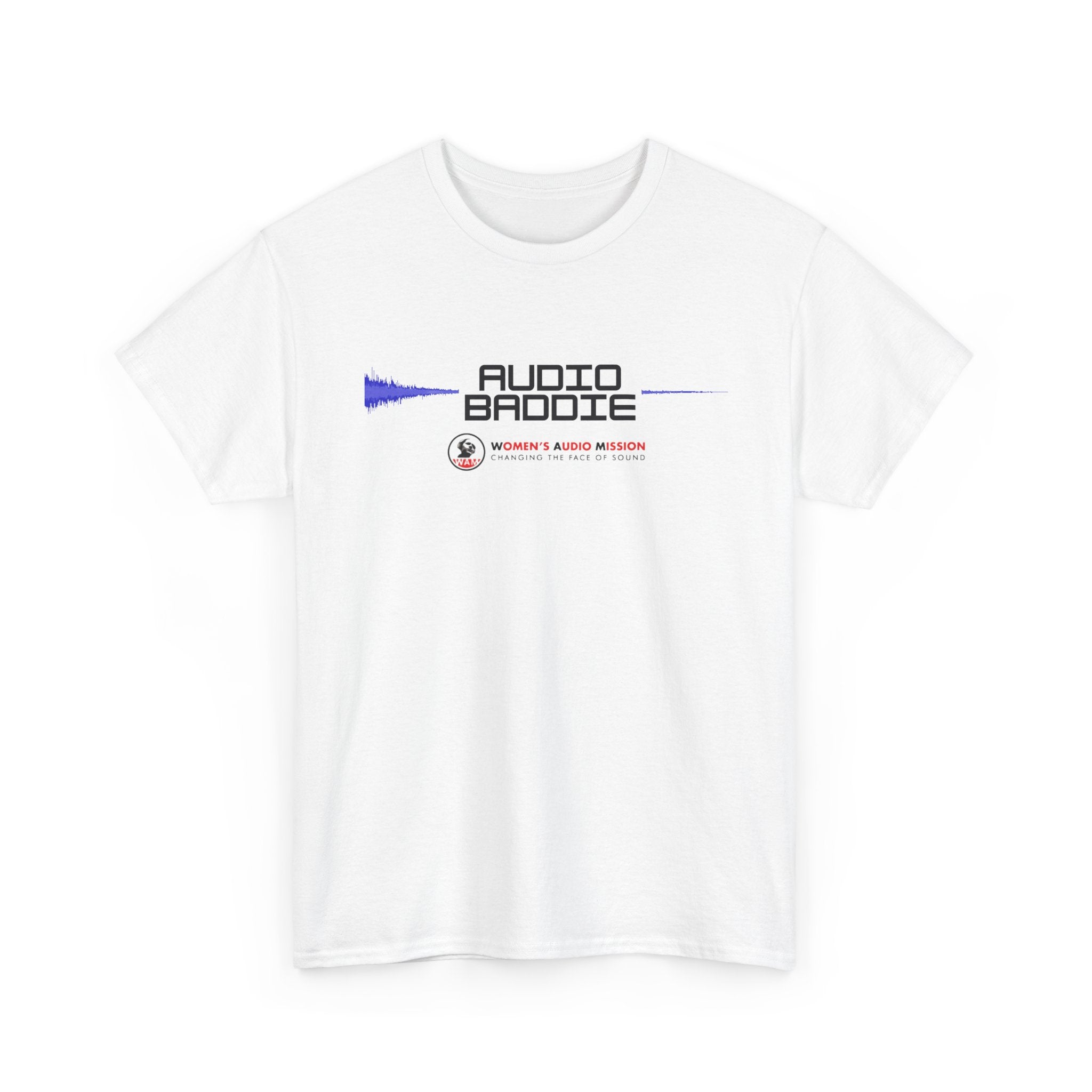 Audio Baddie Logo Tee - Retro Synthwave Music T-Shirt by Women's Audio Mission