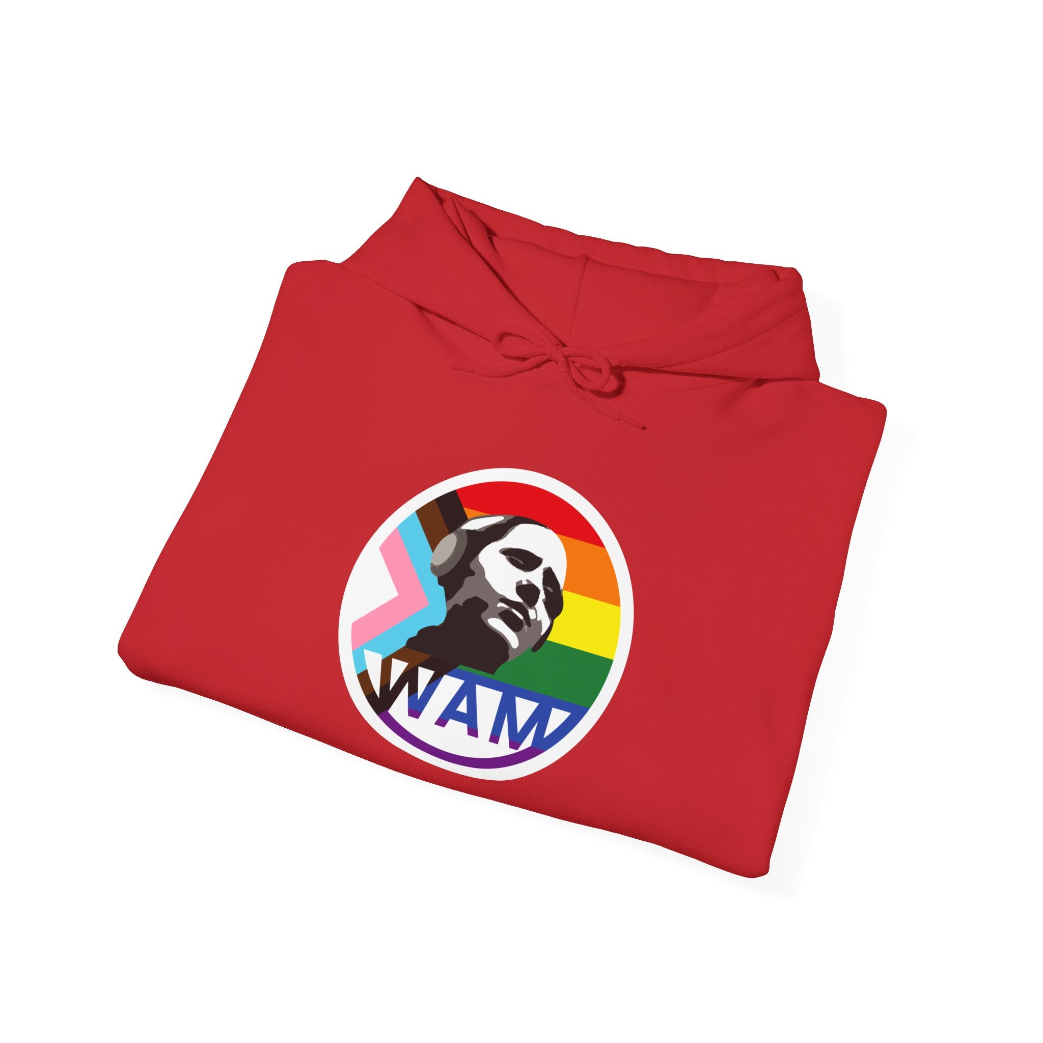 WAM Pride Logo Hoodie | Unisex Heavy Blend Sweatshirt, Comfortable LGBTQ+ Apparel, Equality Gift, Casual Wear