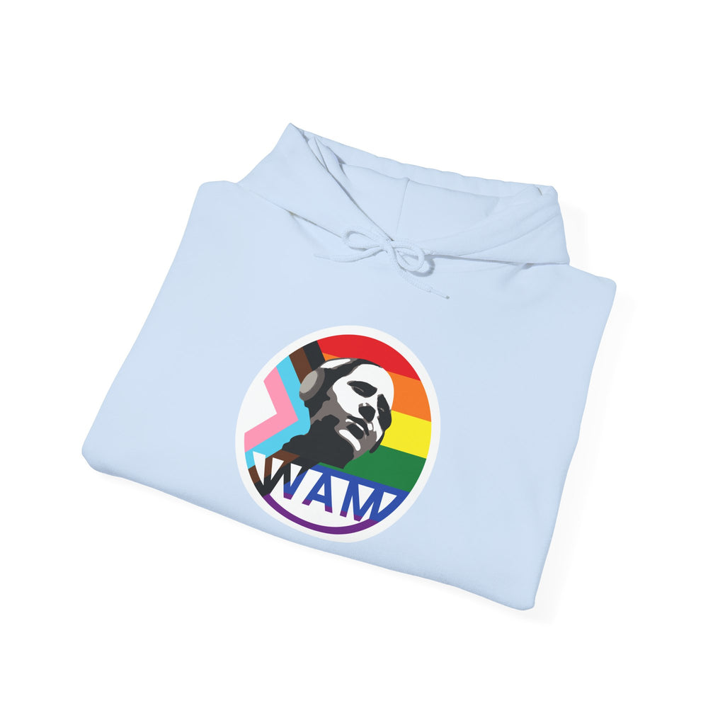 WAM Pride Logo Hoodie | Unisex Heavy Blend Sweatshirt, Comfortable LGBTQ+ Apparel, Equality Gift, Casual Wear