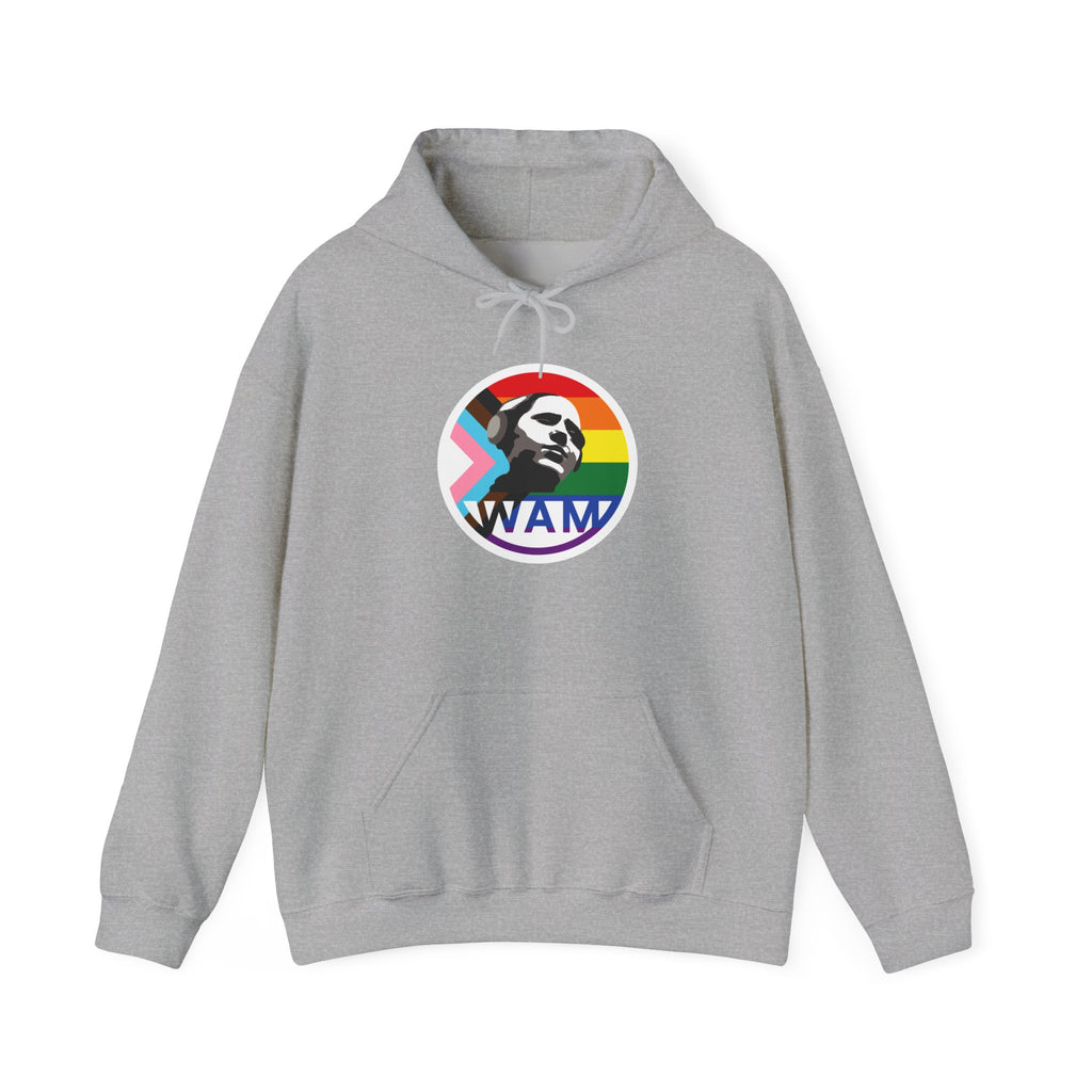 WAM Pride Logo Hoodie | Unisex Heavy Blend Sweatshirt, Comfortable LGBTQ+ Apparel, Equality Gift, Casual Wear