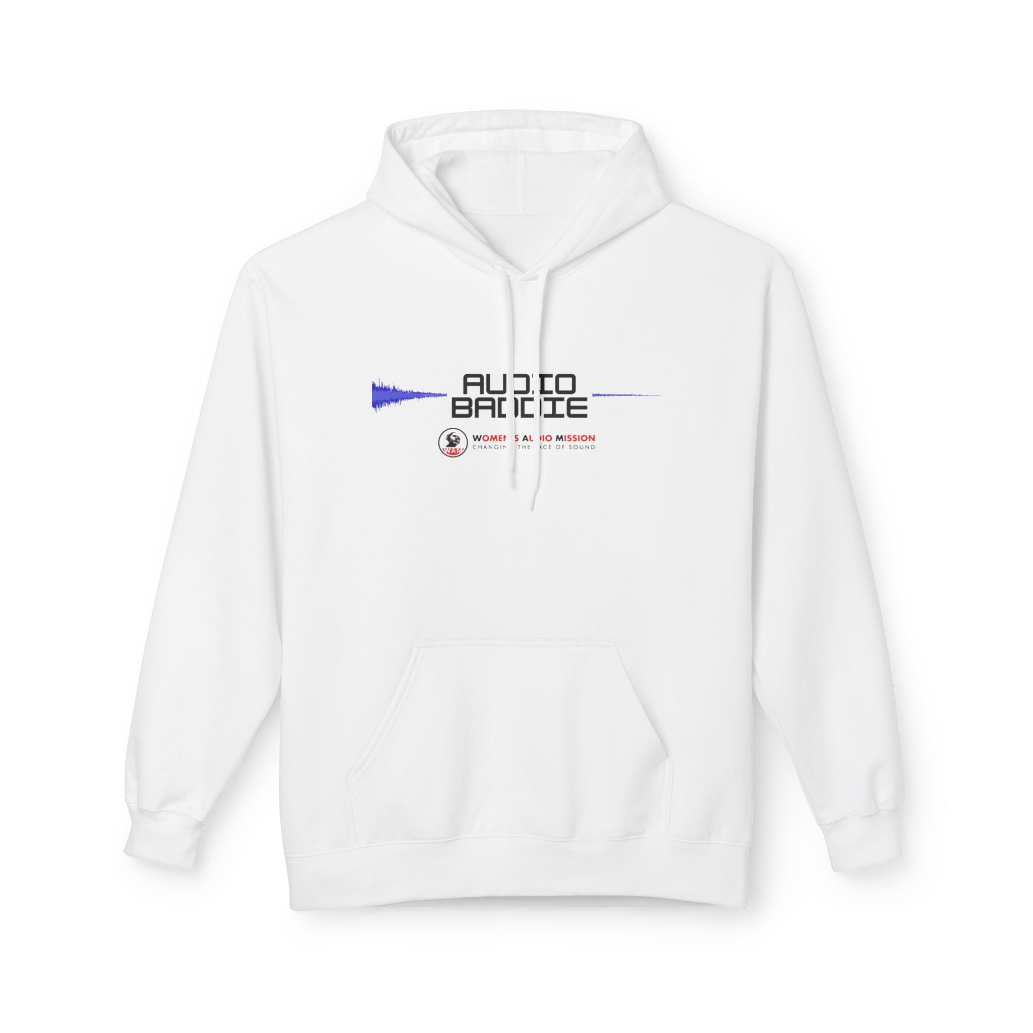 Audio Baddie Hoodie - Retro Wave Sound Logo Sweatshirt by Women's Audio Mission