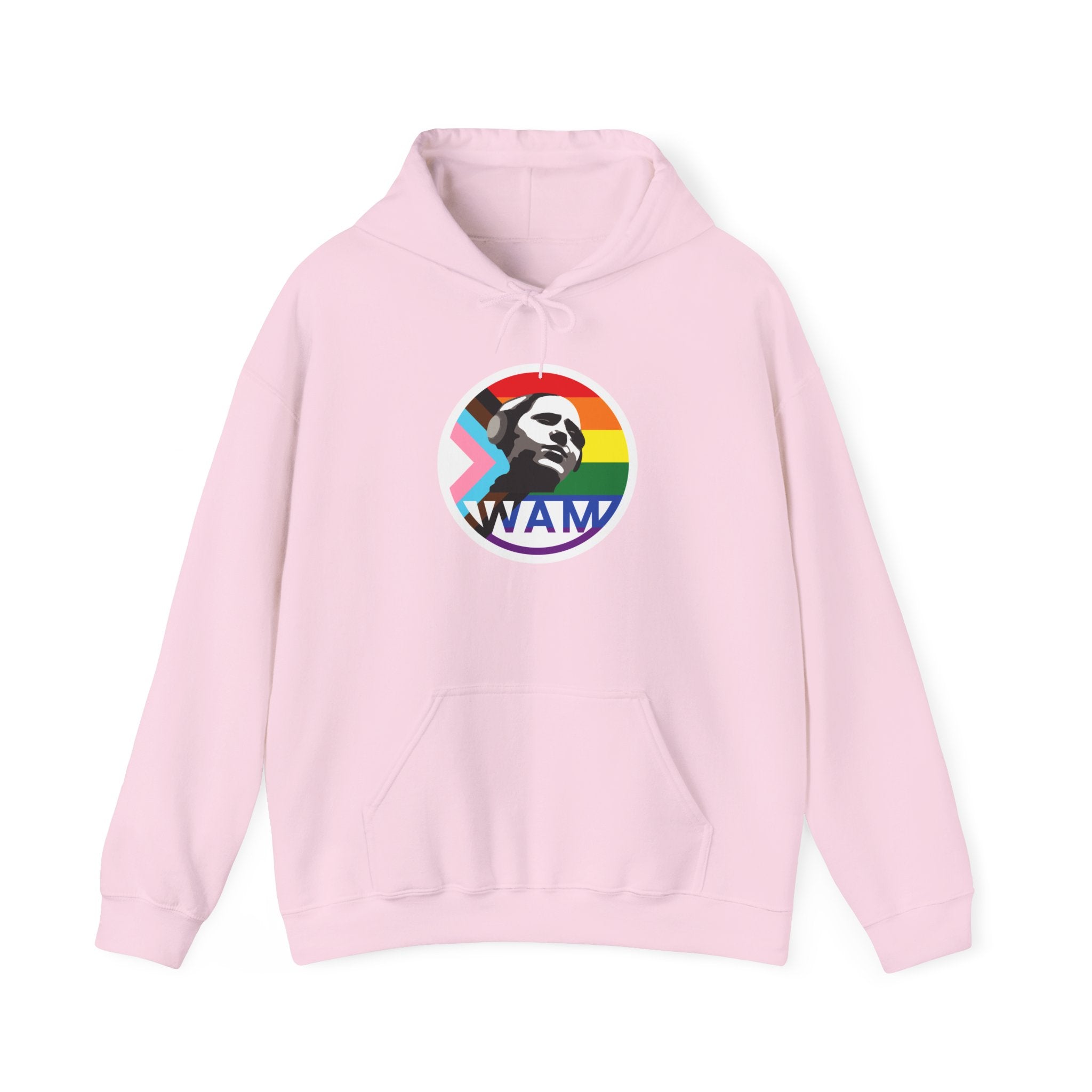 WAM Pride Logo Hoodie | Unisex Heavy Blend Sweatshirt, Comfortable LGBTQ+ Apparel, Equality Gift, Casual Wear