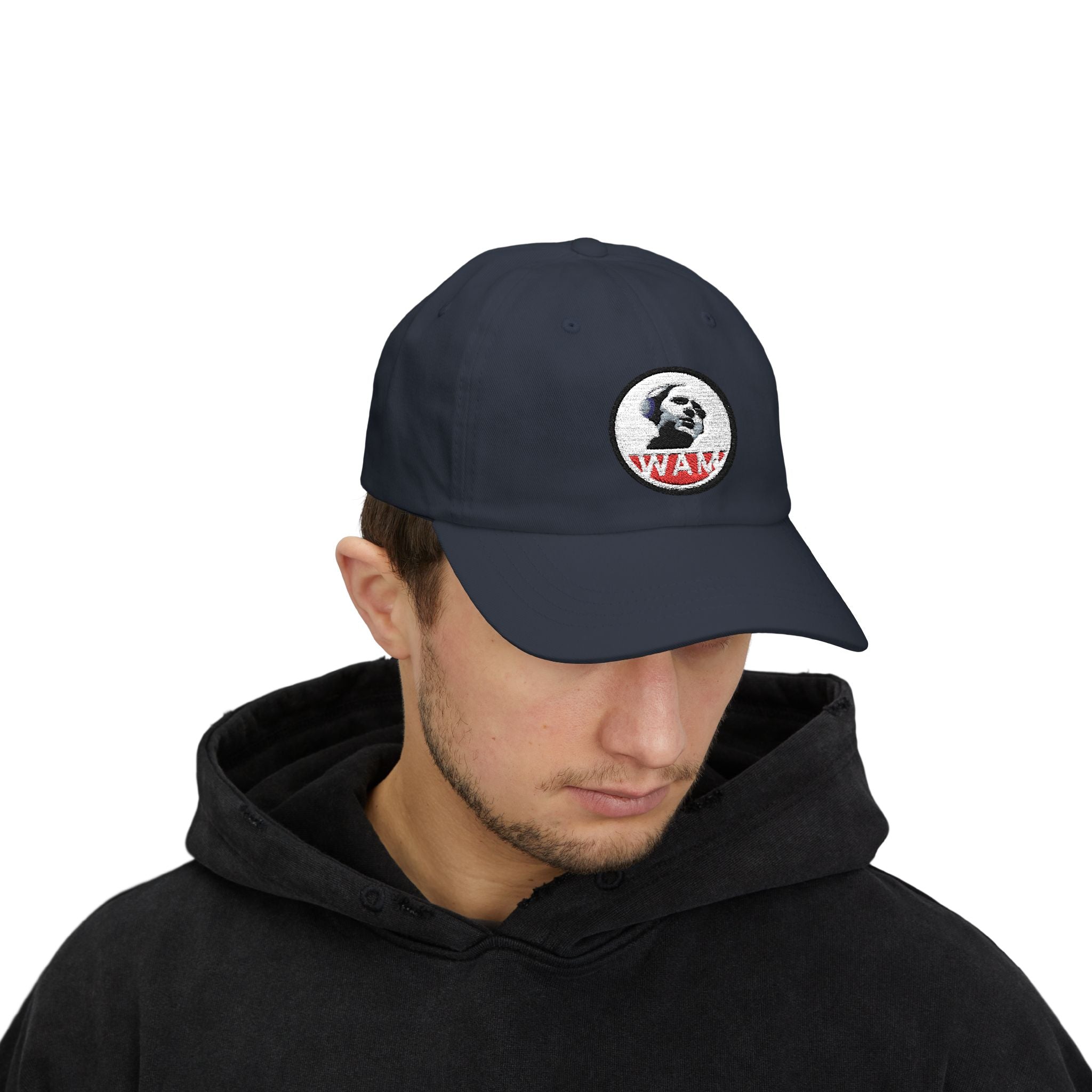 Vintage-Inspired Dad Cap Featuring WAM Logo | Casual, Stylish, and Gift-Ready