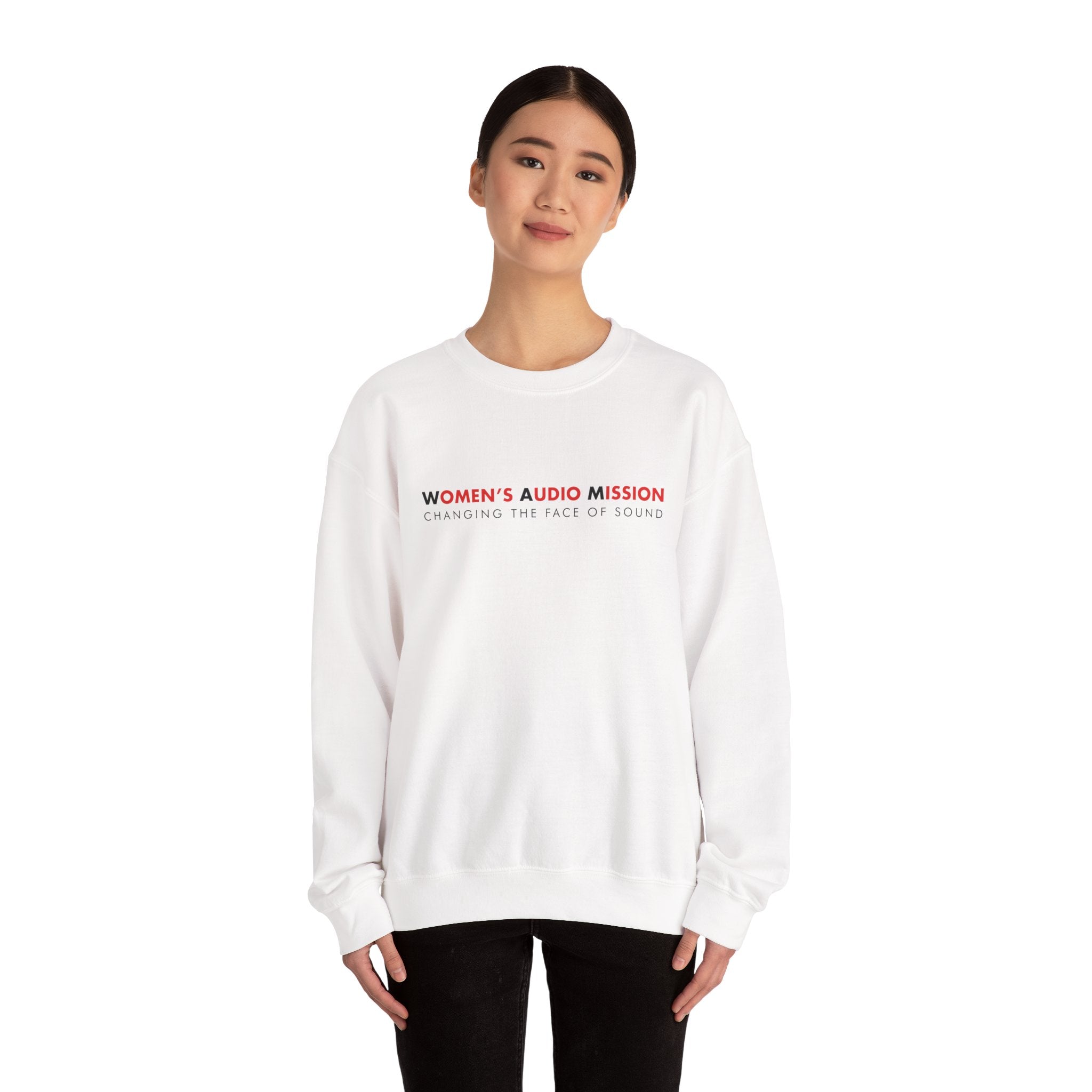 Empowering Women's Audio Mission Unisex Crewneck | Gift for Music Lovers, Cozy Pullover Sweatshirt