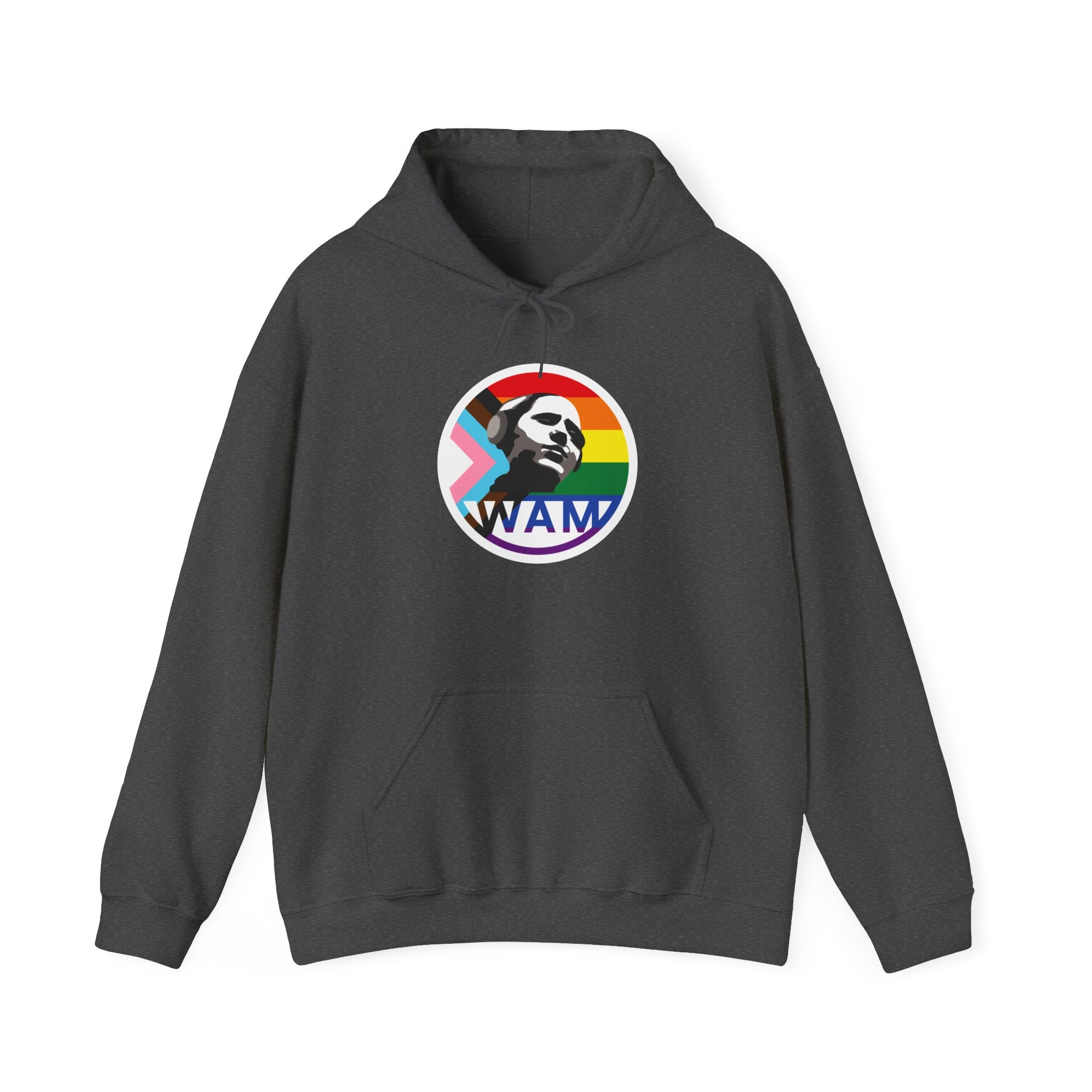 WAM Pride Logo Hoodie | Unisex Heavy Blend Sweatshirt, Comfortable LGBTQ+ Apparel, Equality Gift, Casual Wear