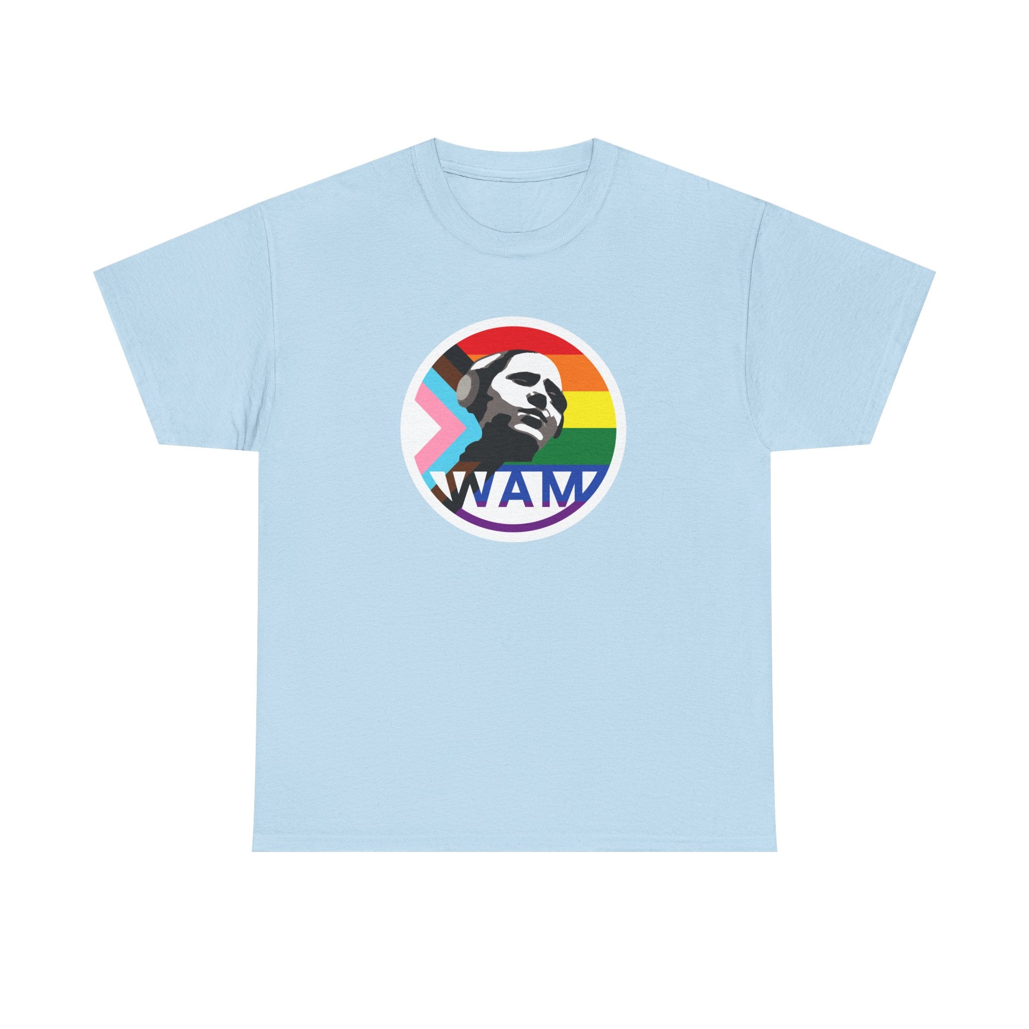 WAM Pride Celebration Tee | Unisex Cotton Graphic Shirt with Logo, LGBTQ+ Inclusive Apparel, Equality Gift