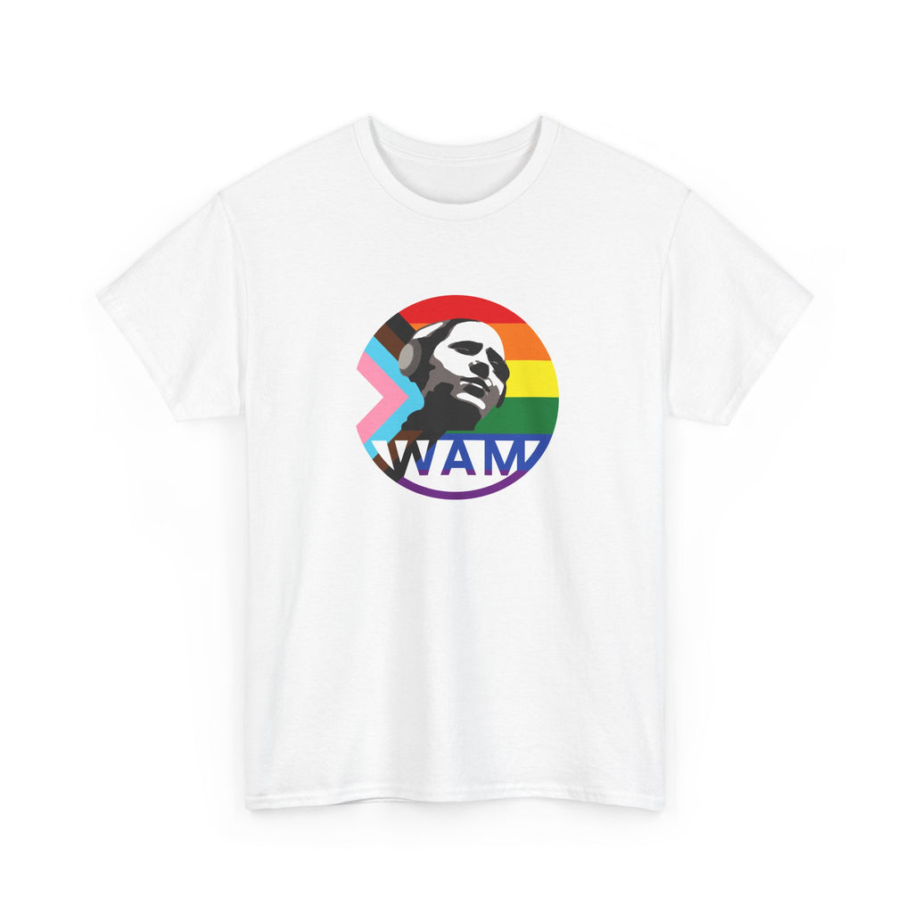 WAM Pride Celebration Tee | Unisex Cotton Graphic Shirt with Logo, LGBTQ+ Inclusive Apparel, Equality Gift