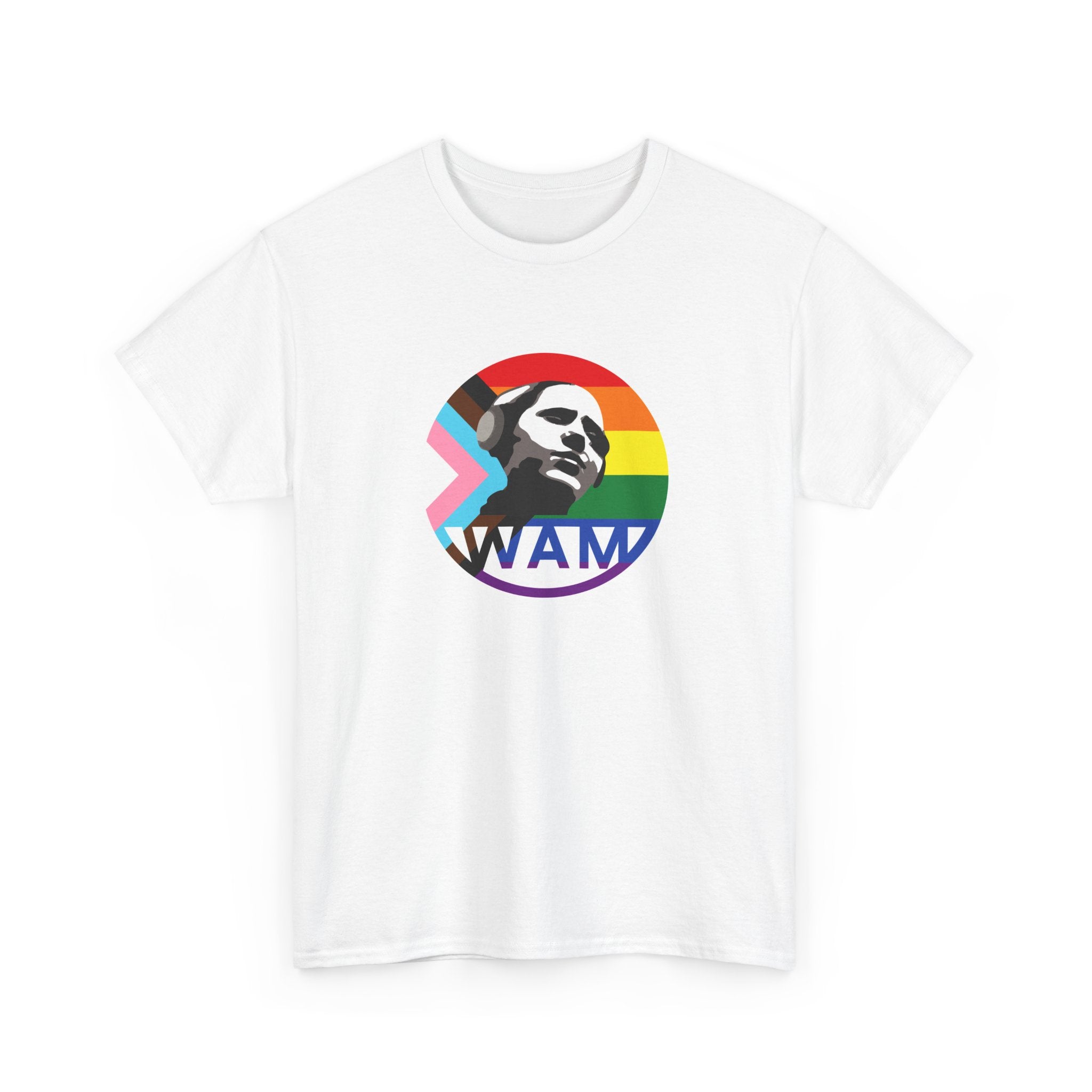 WAM Pride Celebration Tee | Unisex Cotton Graphic Shirt with Logo, LGBTQ+ Inclusive Apparel, Equality Gift