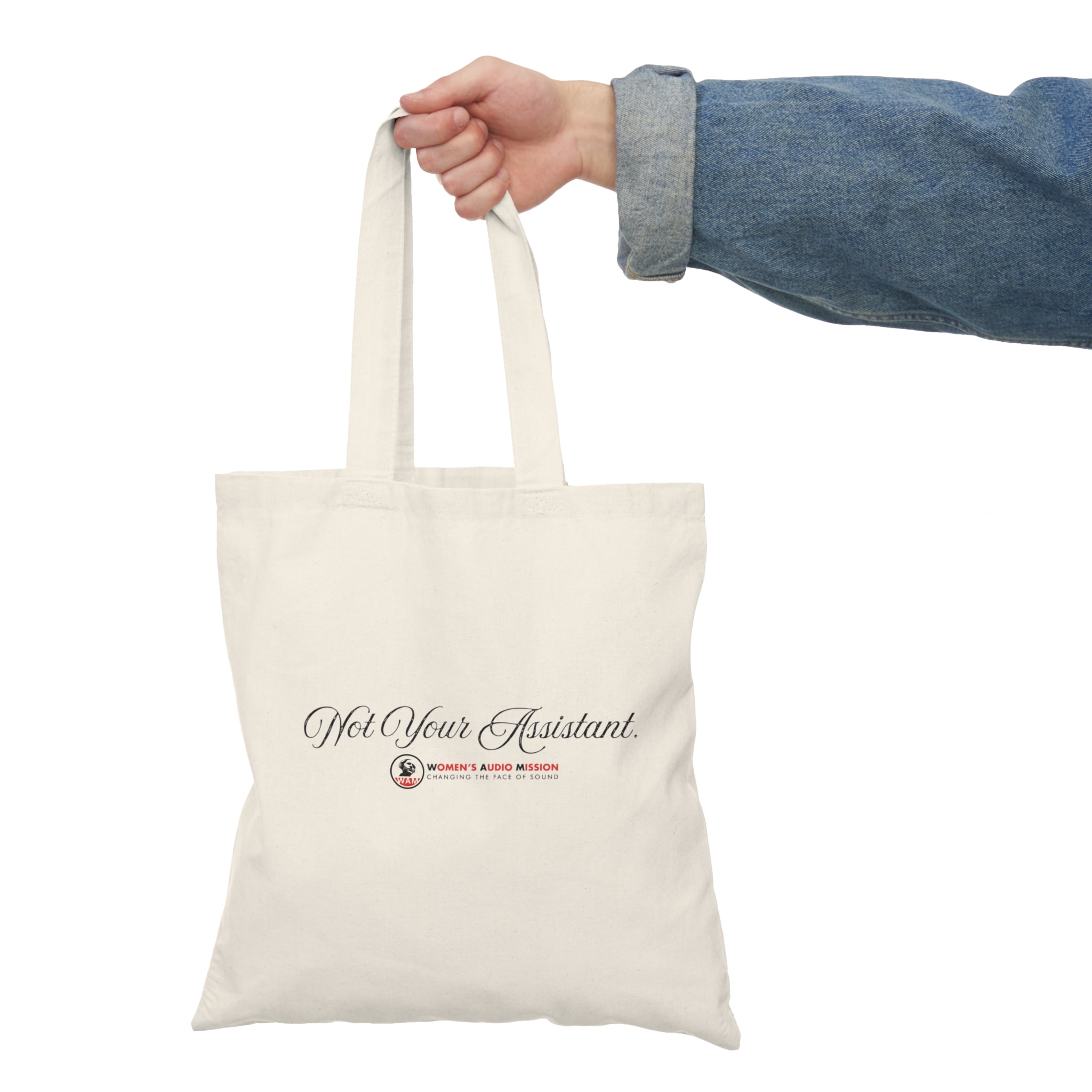 Not Your Assistant Natural Tote Bag — Feminist Cotton Shopper by Women's Audio Mission
