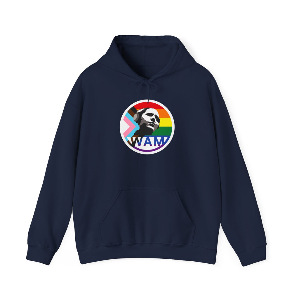WAM Pride Logo Hoodie | Unisex Heavy Blend Sweatshirt, Comfortable LGBTQ+ Apparel, Equality Gift, Casual Wear