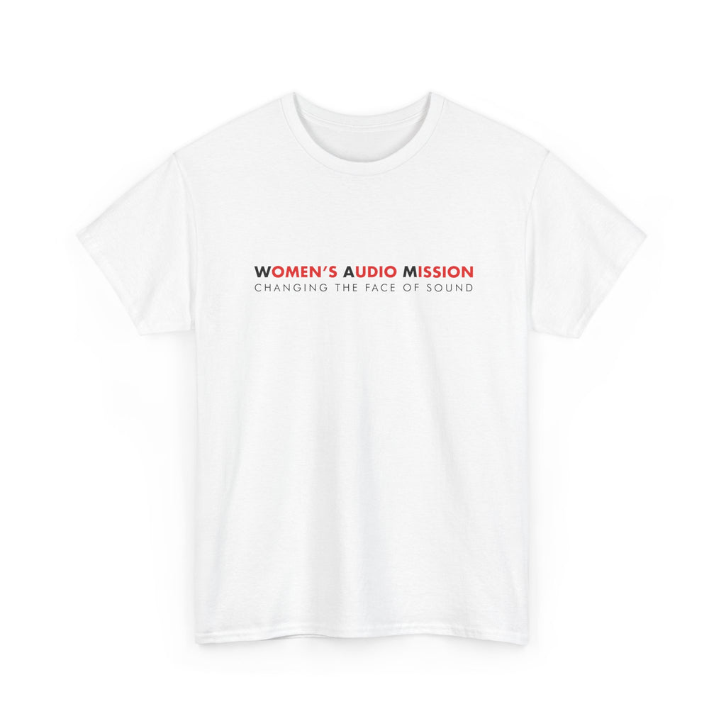 Empowering Audio Mission Tee with WAM Logo | Unisex Heavy Cotton T-Shirt, Music Lover Gift, Awareness Apparel