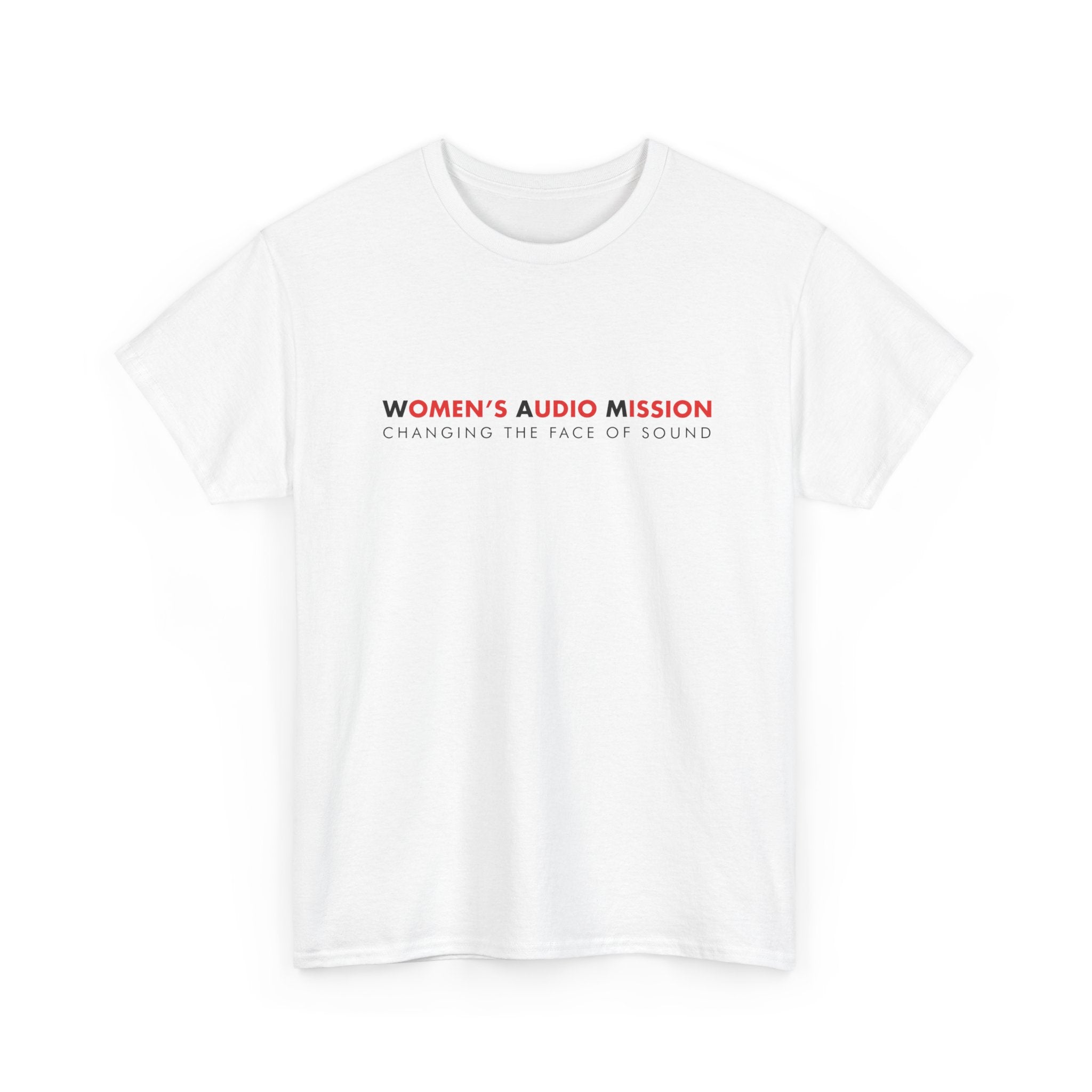 Empowering Audio Mission Tee with WAM Logo | Unisex Heavy Cotton T-Shirt, Music Lover Gift, Awareness Apparel