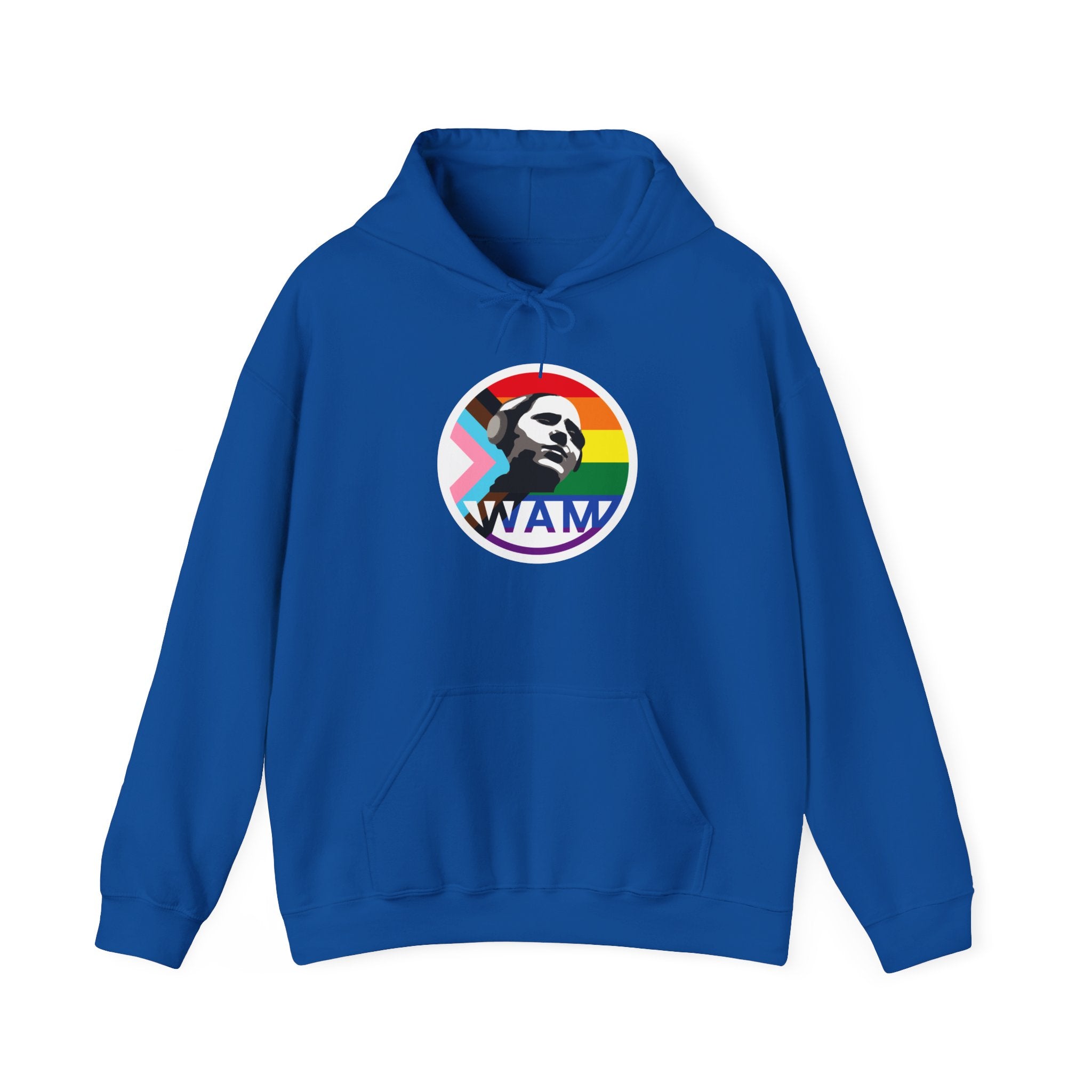 WAM Pride Logo Hoodie | Unisex Heavy Blend Sweatshirt, Comfortable LGBTQ+ Apparel, Equality Gift, Casual Wear