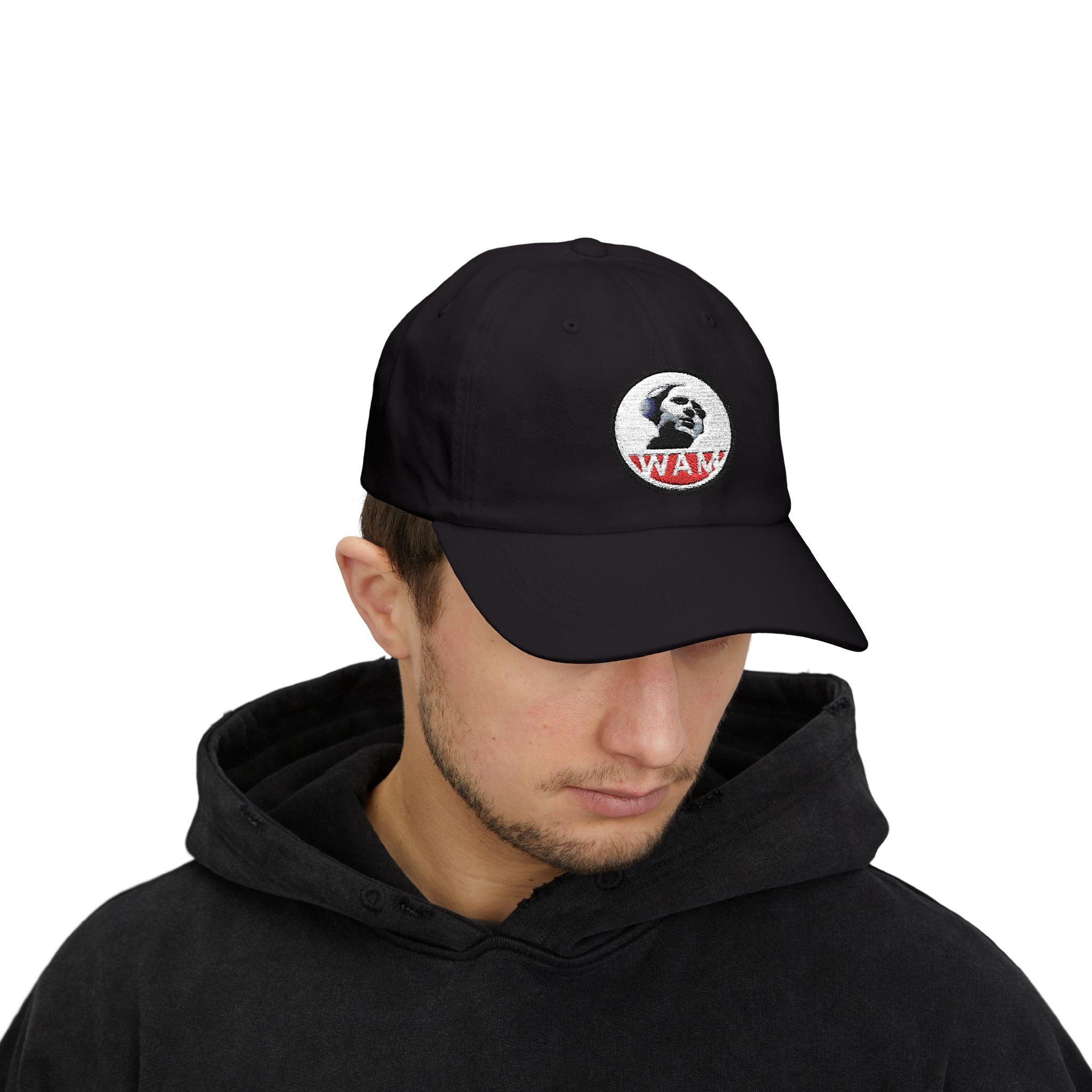 Vintage-Inspired Dad Cap Featuring WAM Logo | Casual, Stylish, and Gift-Ready