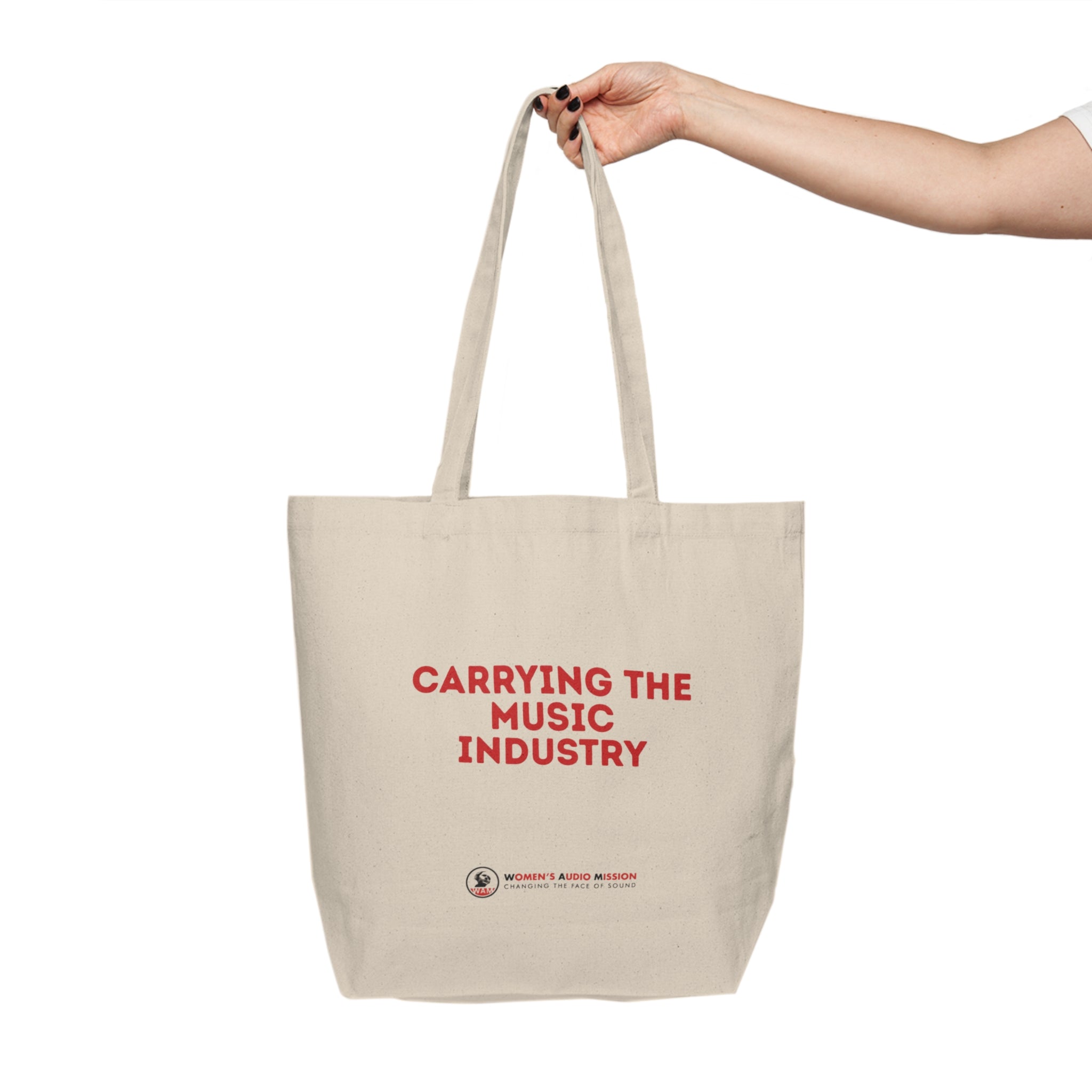 Carrying the Music Industry Canvas Tote – Women’s Audio Mission Eco-Friendly Studio Bag