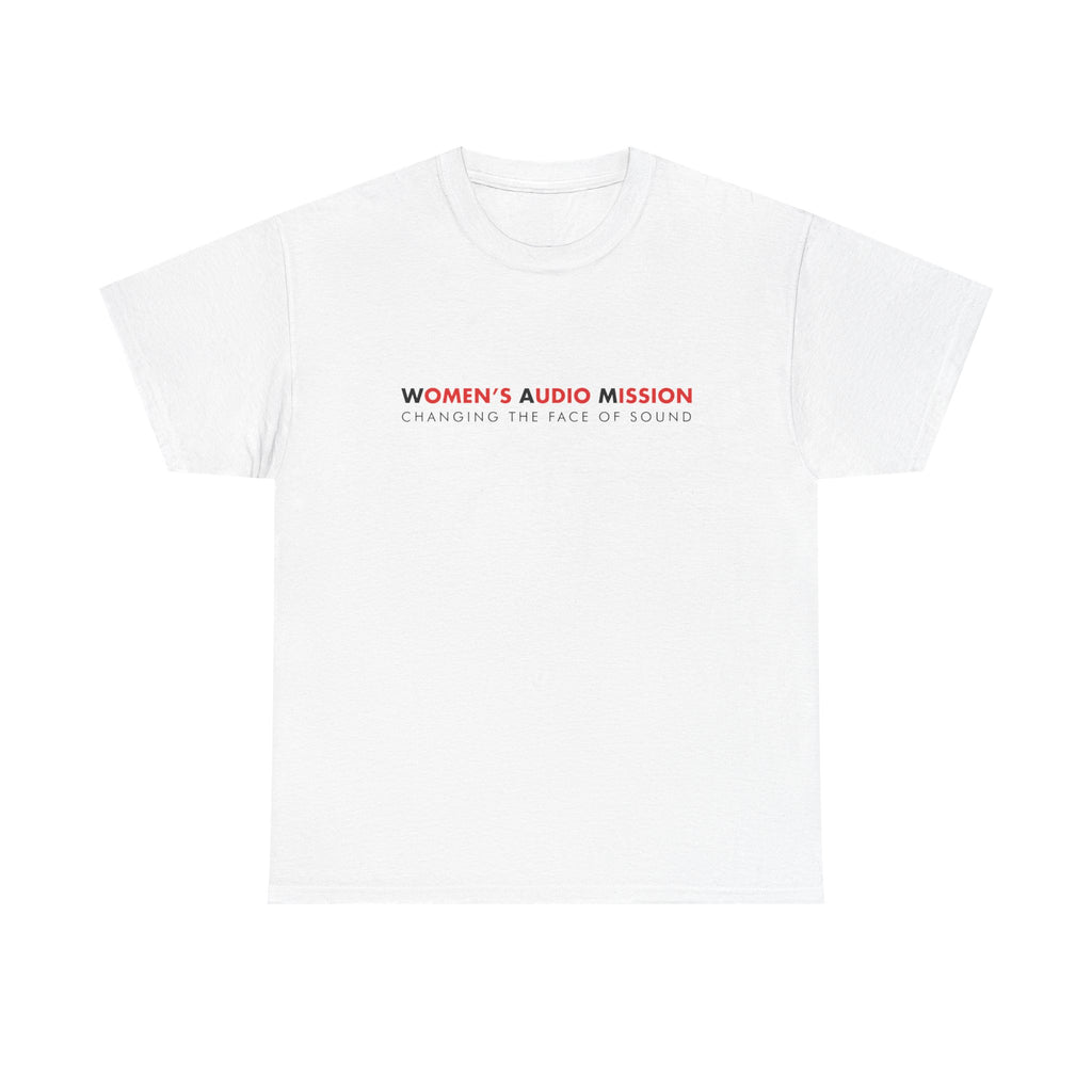 Empowering Audio Mission Tee with WAM Logo | Unisex Heavy Cotton T-Shirt, Music Lover Gift, Awareness Apparel