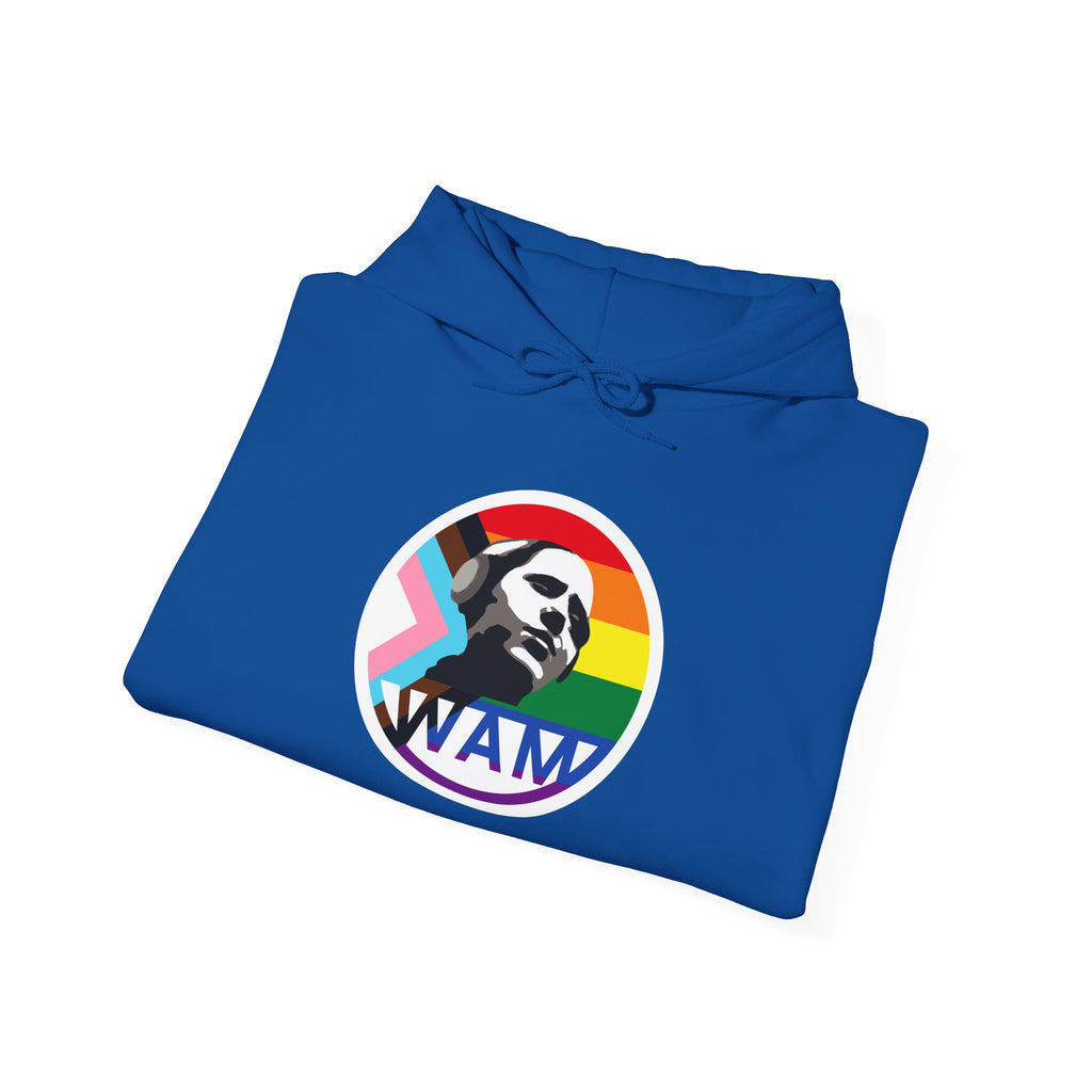 WAM Pride Logo Hoodie | Unisex Heavy Blend Sweatshirt, Comfortable LGBTQ+ Apparel, Equality Gift, Casual Wear