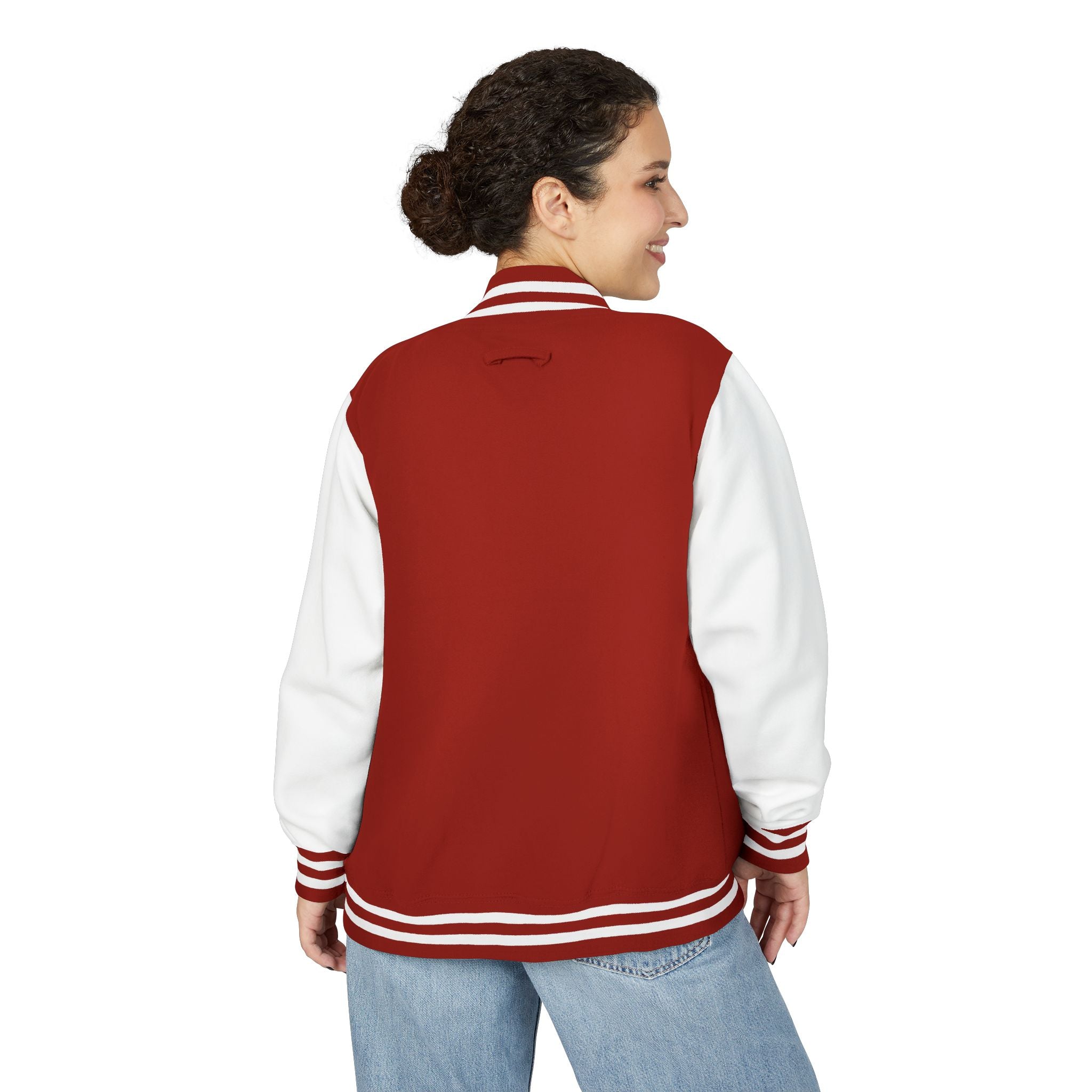 Trendy Unisex Letterman Jacket with WAM Logo – Perfect Everyday Outerwear