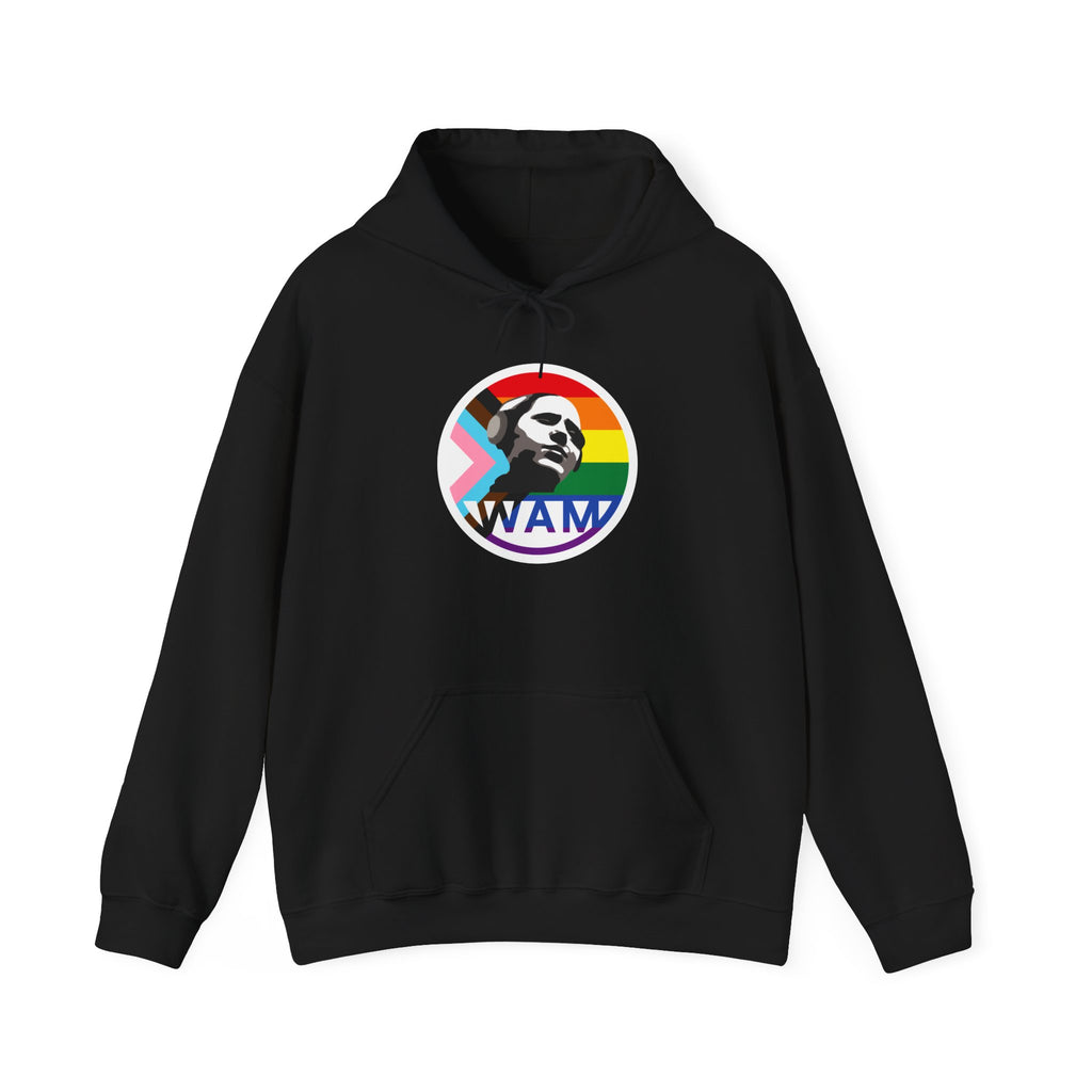 WAM Pride Logo Hoodie | Unisex Heavy Blend Sweatshirt, Comfortable LGBTQ+ Apparel, Equality Gift, Casual Wear