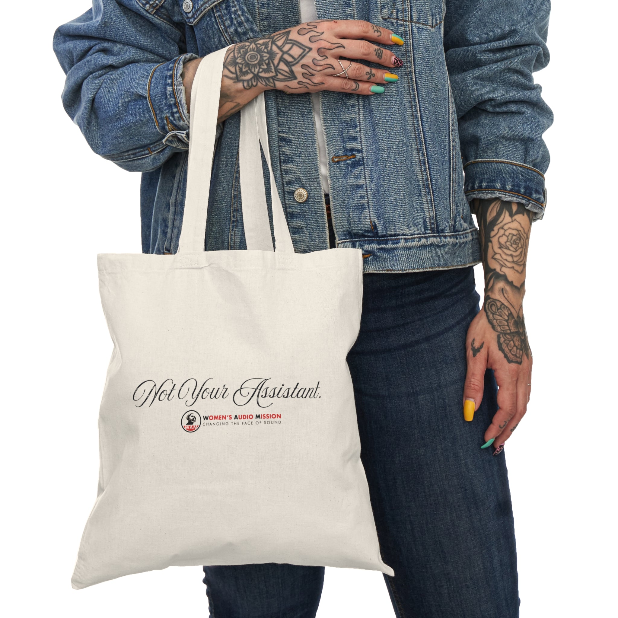 Not Your Assistant Natural Tote Bag — Feminist Cotton Shopper by Women's Audio Mission