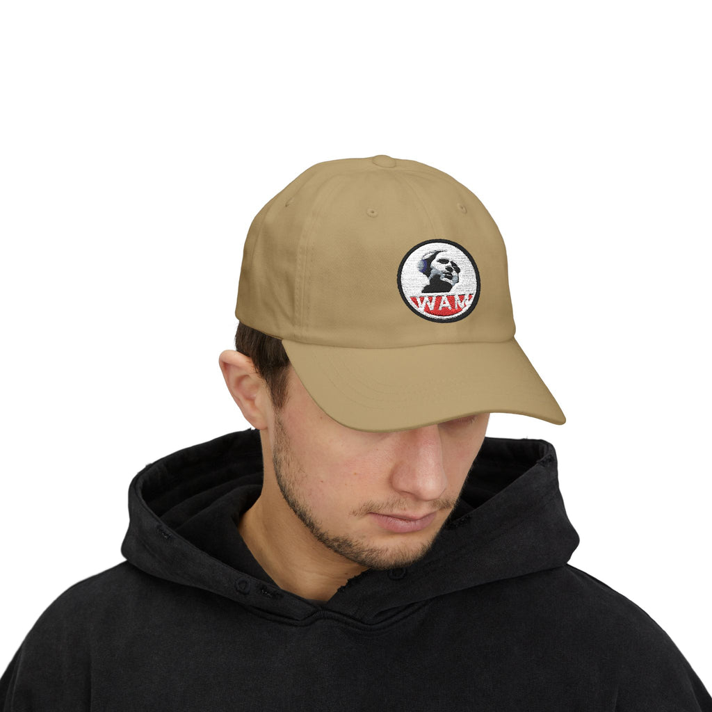 Vintage-Inspired Dad Cap Featuring WAM Logo | Casual, Stylish, and Gift-Ready