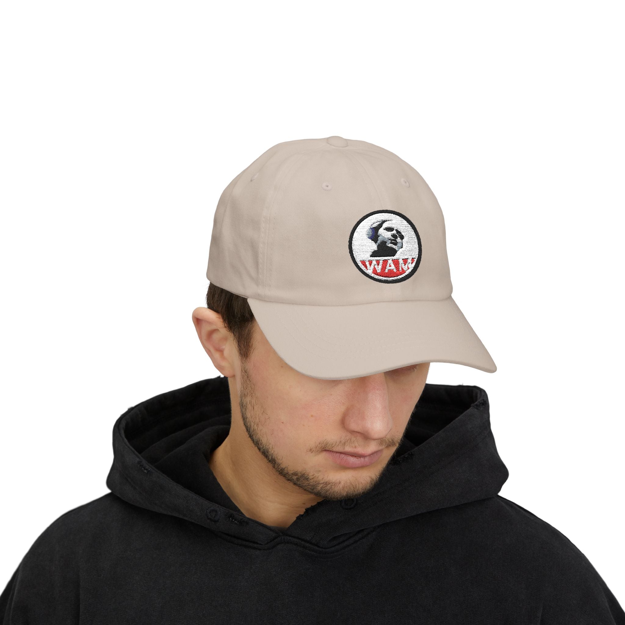 Vintage-Inspired Dad Cap Featuring WAM Logo | Casual, Stylish, and Gift-Ready