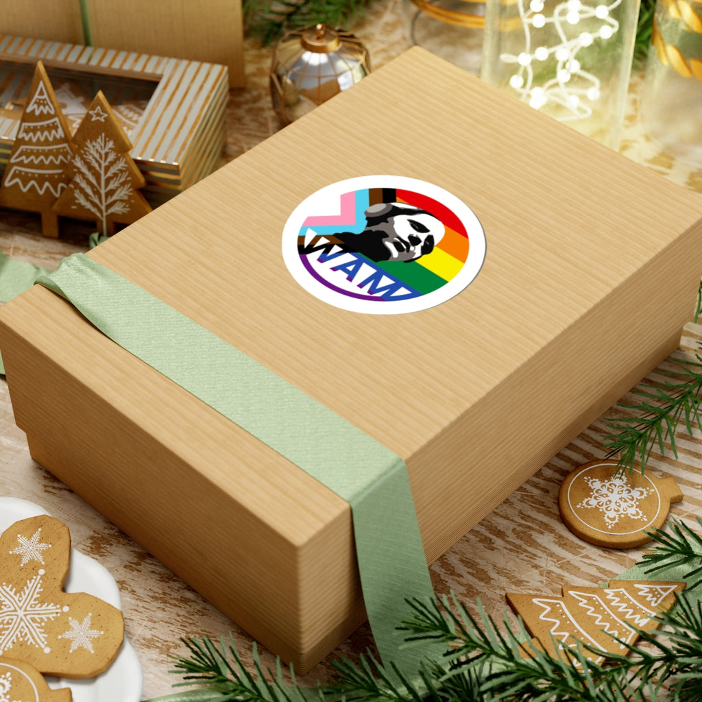 WAM Pride Logo LGBTQ+ Kiss-Cut Sticker | Laptop Decor, Pride Gifts