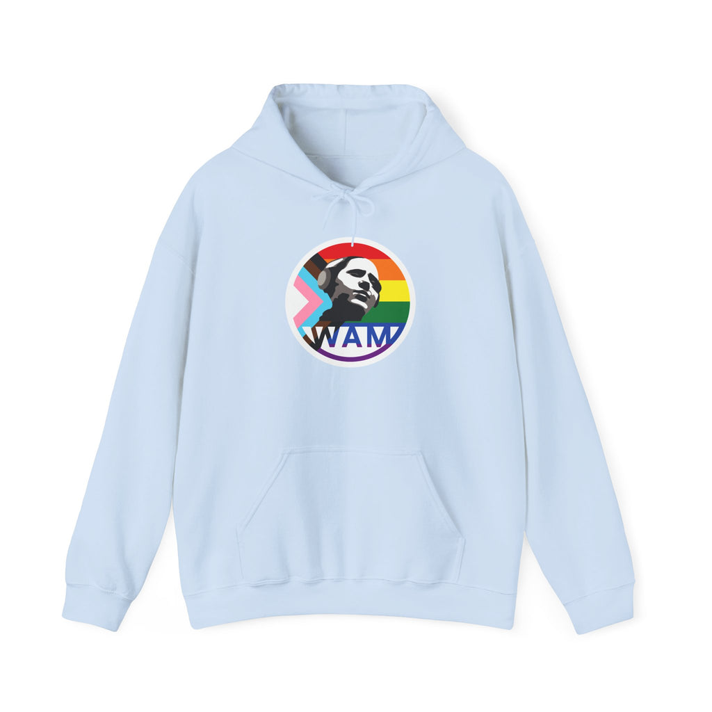 WAM Pride Logo Hoodie | Unisex Heavy Blend Sweatshirt, Comfortable LGBTQ+ Apparel, Equality Gift, Casual Wear