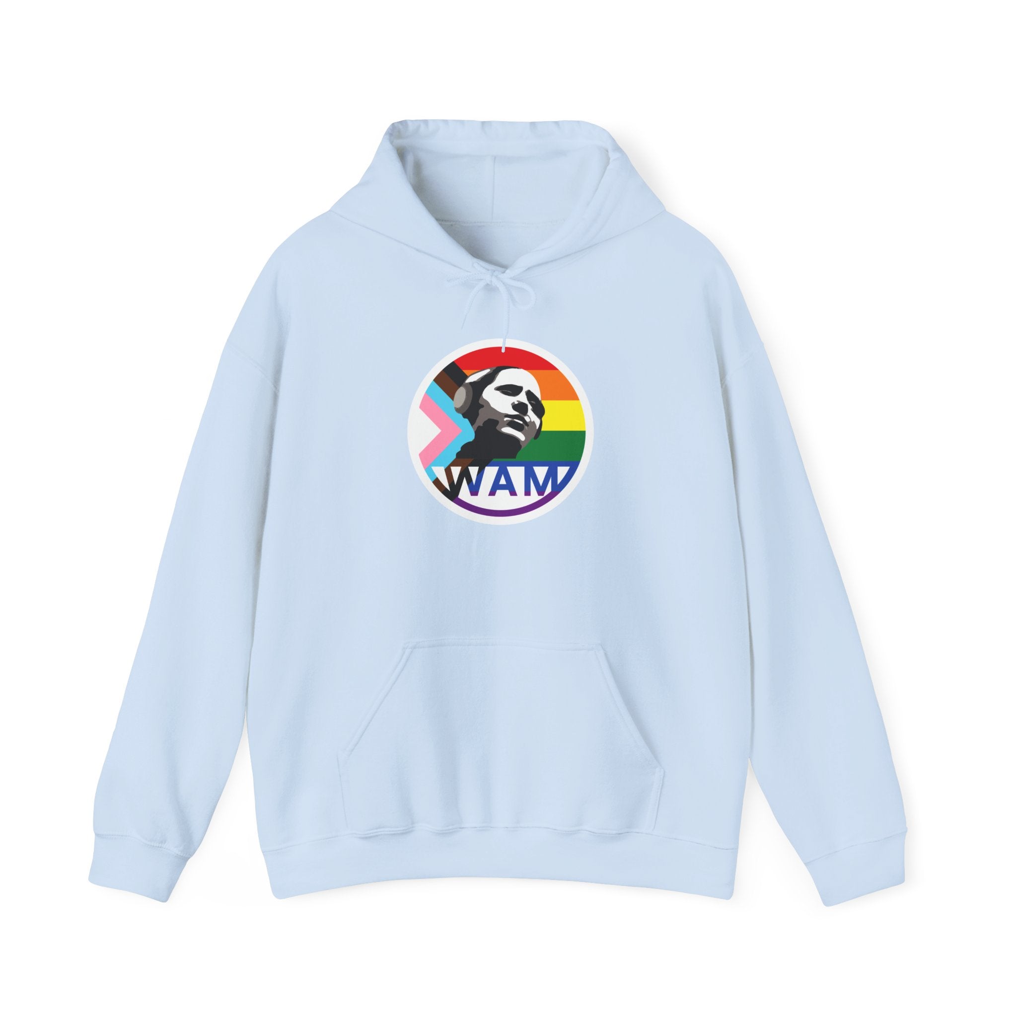 WAM Pride Logo Hoodie | Unisex Heavy Blend Sweatshirt, Comfortable LGBTQ+ Apparel, Equality Gift, Casual Wear