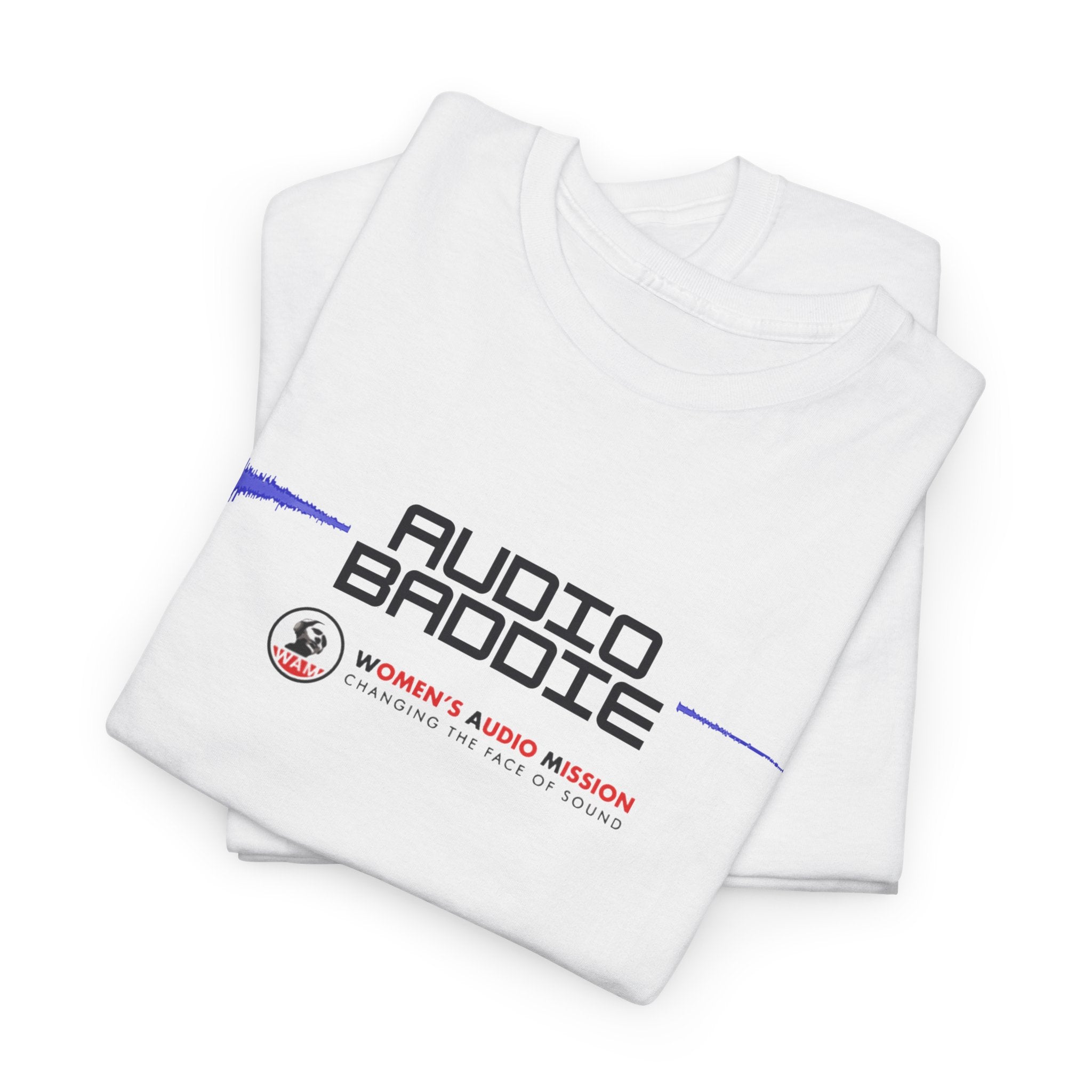 Audio Baddie Logo Tee - Retro Synthwave Music T-Shirt by Women's Audio Mission